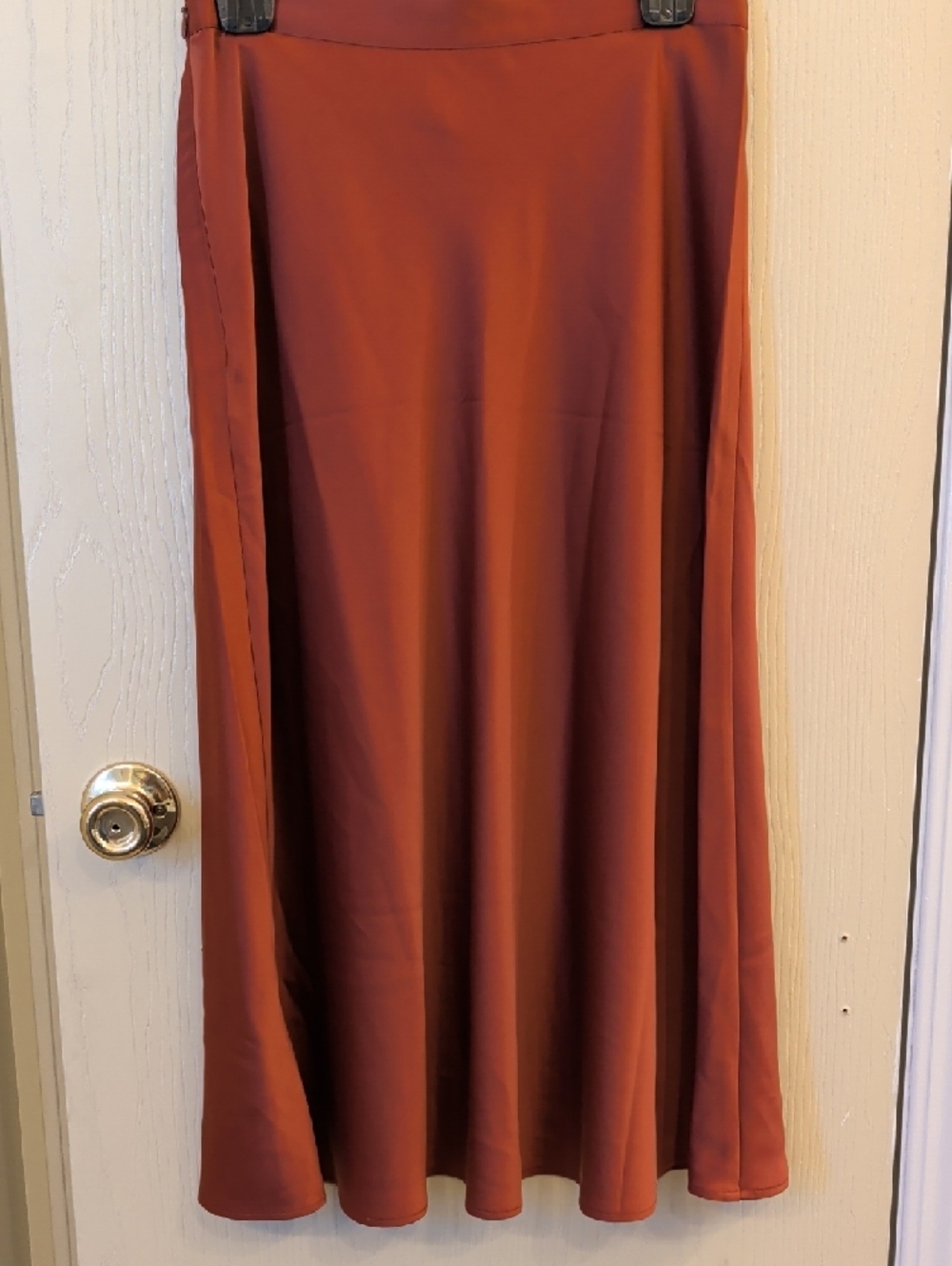 H&M Women's Calf Length A-Line Side Zipper Skirt - Rust Size 6 (NWT) - Picture 2 of 6